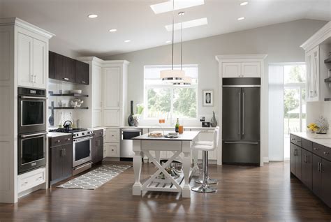 black stainless steel appliances with cream cabinets|black stainless steel kitchen colors.